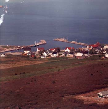 Vue aérienne du havre de l'Anse-des-Belliveau