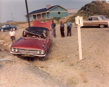 Un accident d'auto à La Butte