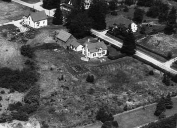 Vue aérienne de quelques maisons de Digby