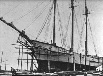 Le schooner « Herbert Warren » à Grosses-Coques