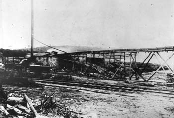 Un moulin de bois à Hectanooga vers 1909